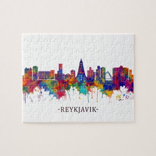 Reykjavik IJsland Skyline Legpuzzel (Horizontaal)