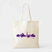 Reykjavik IJsland Skyline Paars 2.22.22 Datum Tote Bag (Voorkant)