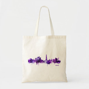 Reykjavik IJsland Skyline Paars 2.22.22 Datum Tote Bag