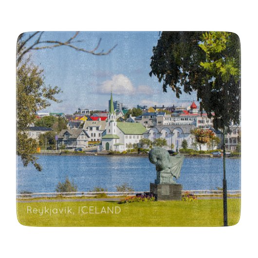 Reykjavik Ijsland Snijplank (Voorkant)