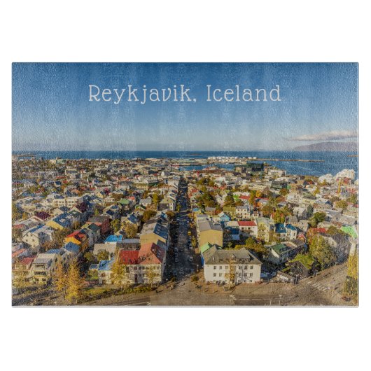 Reykjavik Ijsland Snijplank (Voorkant)