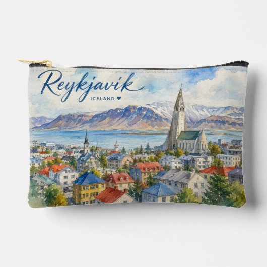 Reykjavik IJsland souvenir aquarel Etui (Voorkant)