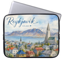 Reykjavik IJsland souvenir aquarel 