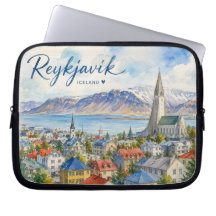 Reykjavik IJsland souvenir aquarel 