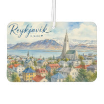 Reykjavik IJsland souvenir aquarel