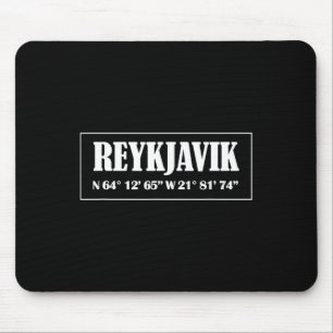 Reykjavik IJsland Stad Coördinaten Muismat