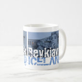 Reykjavik IJsland - straatmuurschildering Koffiemok (Voorkant rechts)