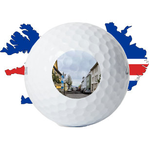Reykjavik IJsland Street Scene Foto Golfballen