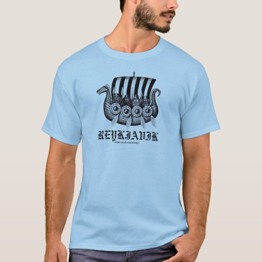 Reykjavik IJsland t-shirt met wandelgangen in drek (Voorkant)