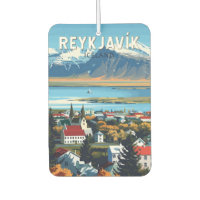 Reykjavík IJsland Travel Art Vintage