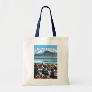 Reykjavík IJsland Travel Art Vintage Tote Bag