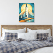Reykjavik IJsland Travel Canvas Afdruk (Insitu (Slaapkamer))