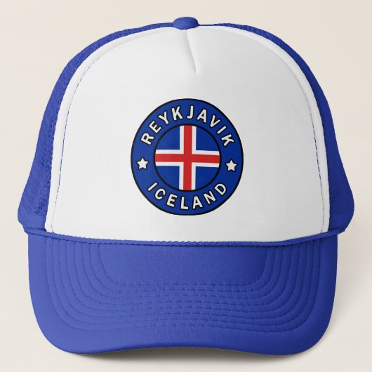 Reykjavik Ijsland Trucker Pet (Voorkant)