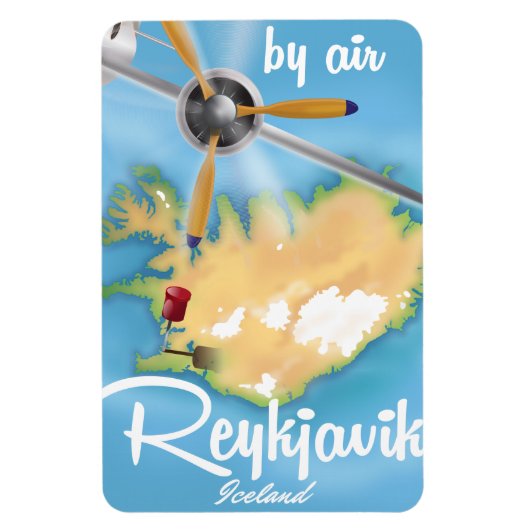 Reykjavik, IJsland vakantie reisposter Magneet (Verticaal)