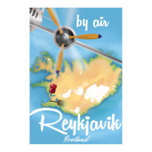 Reykjavik, IJsland vakantie reisposter