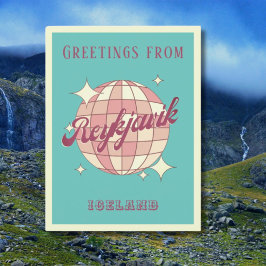Reykjavik IJsland vakantie Retro Briefkaart