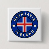Reykjavik IJsland Vierkante Button 5,1 Cm (Voorkant)