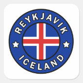 Reykjavik Ijsland Vierkante Sticker (Voorkant)