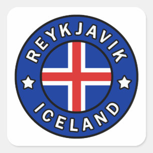Reykjavik Ijsland Vierkante Sticker