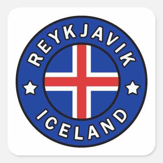 Reykjavik Ijsland Vierkante Sticker (Voorkant)