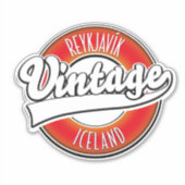 Reykjavík IJsland vitnage logo Sticker (Voorkant)