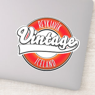 Reykjavík IJsland vitnage logo Sticker