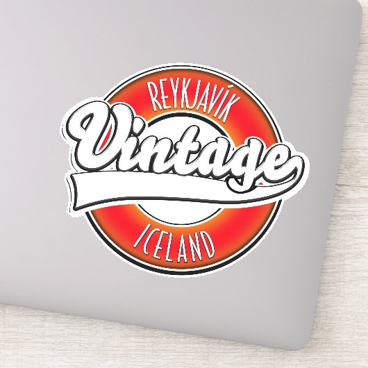 Reykjavík IJsland vitnage logo Sticker (Detail)