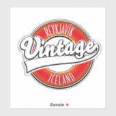 Reykjavík IJsland vitnage logo Sticker (Vel)