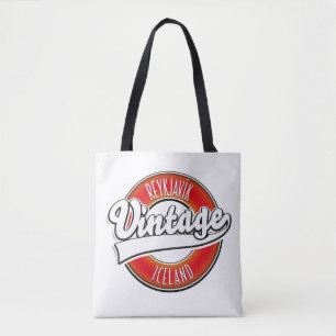 Reykjavík IJsland vitnage logo Tote Bag