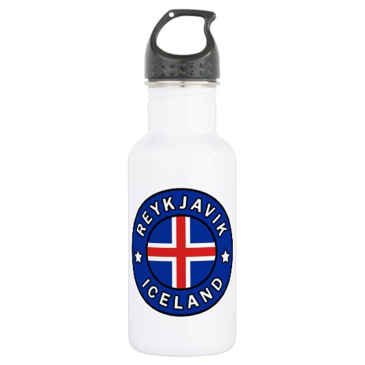 Reykjavik IJsland Waterfles (Voorkant)