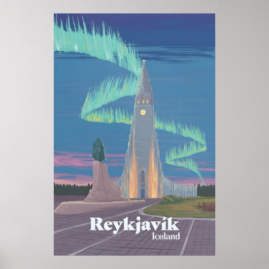 Reykjavik Reisposter Poster (Voorkant)