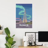 Reykjavik Reisposter Poster (Thuiskantoor)