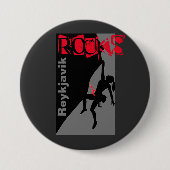 Reykjavik Rocks Ronde Button 7,6 Cm (Voorkant)