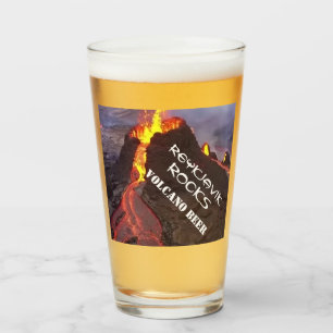 Reykjavik Rocks Volcano Beer Glass Glas