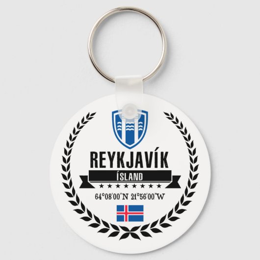 Reykjavík Sleutelhanger (Voorkant)