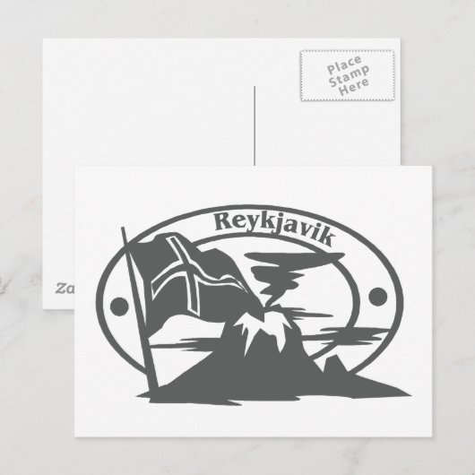Reykjavik Stamp Briefkaart (Voorkant / Achterkant)