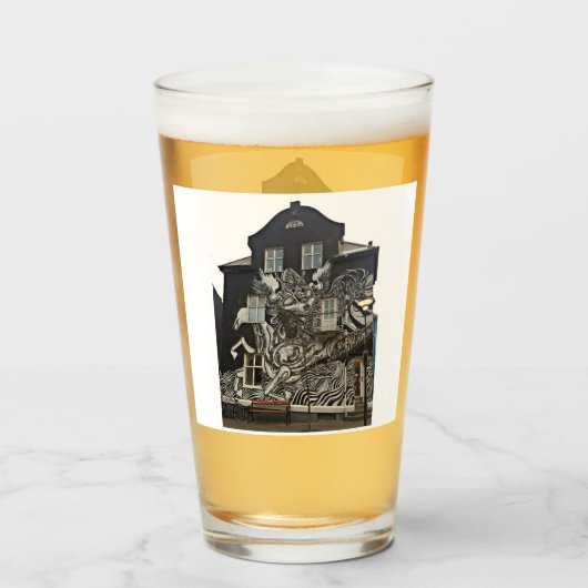 Reykjavik Street Art Glas (Voorkant gevuld)