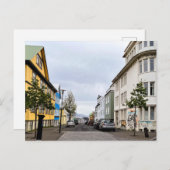 Reykjavik Street Scene IJsland Briefkaart (Voorkant / Achterkant)