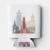 Reykjavik V2 skyline poster Blikjeskoeler (Achterkant)