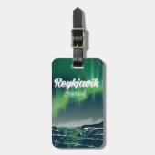 Reykjavik Vintage Reisposter Bagagelabel (Voorkant verticaal)
