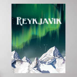 Reykjavik Vintage Reisposter Poster
