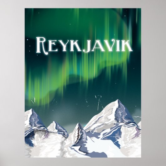 Reykjavik Vintage Reisposter Poster (Voorkant)