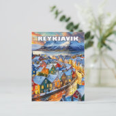 Reykjavík, waar cultuur en kunst bloeien briefkaart (Staand voorkant)