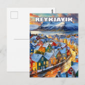 Reykjavík, waar cultuur en kunst bloeien briefkaart (Voorkant / Achterkant)