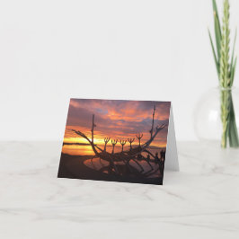 reykjavik zonsondergang notecard #2 kaart