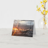 reykjavik zonsondergang notecard kaart (Gele Bloem)