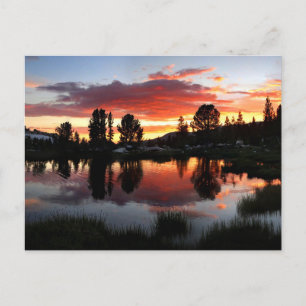 Reymann Lake Sunset - Yosemite Briefkaart