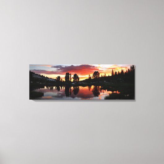 Reymann Lake Sunset - Yosemite Canvas Afdruk (Voorkant)
