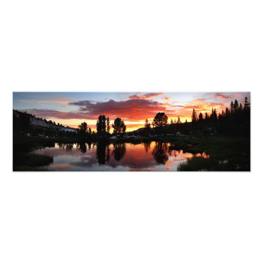 Reymann Lake Sunset - Yosemite Foto Afdruk (Voorkant)