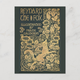 Reynard the Fox Antiek Victoriaans Boek Briefkaart